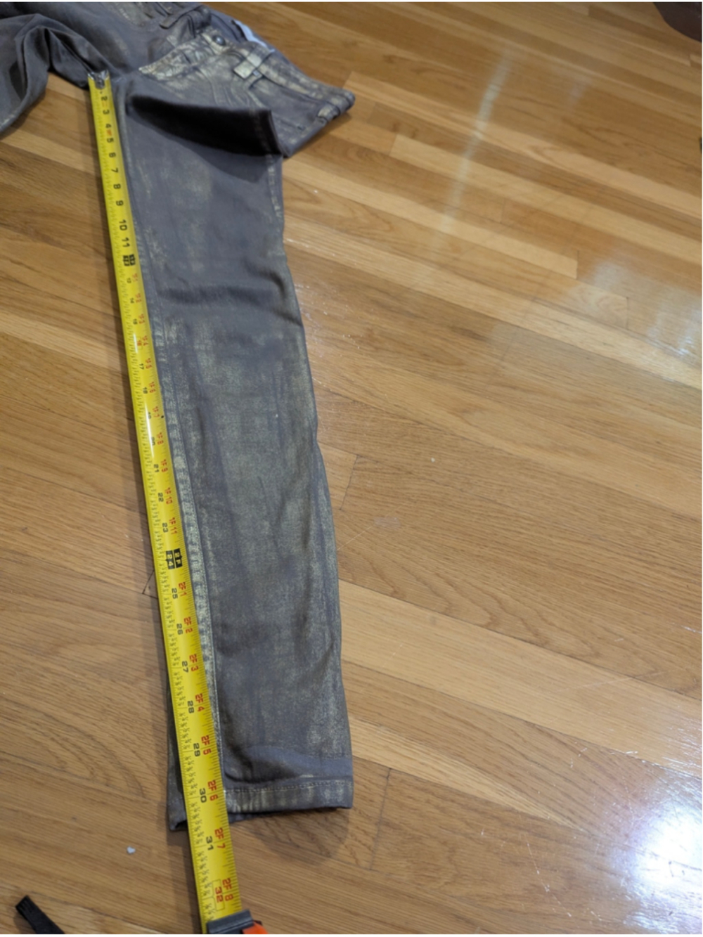 Frankie B. Gold Skinny Jeans Size 26 - Picture 9 of 11